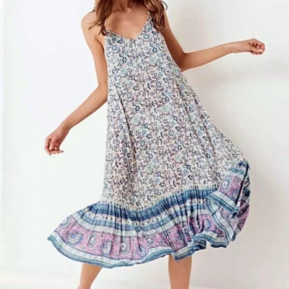 SOLD OUT Gabriella Boho Floral Maxi Tank Casual Dress - Picture 4 of 7